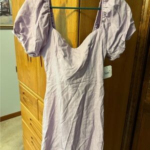 Altar’D State Lavender Puff Sleeve Dress